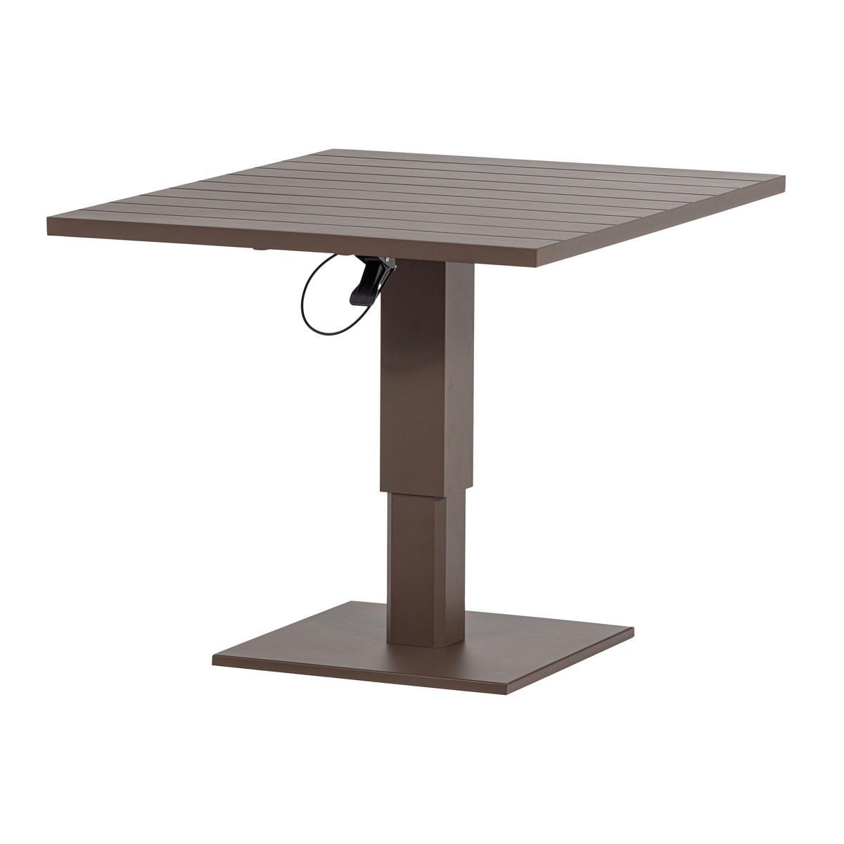 GARTENTISCH 100/80/52-77 cm Metall rechteckig  - Braun, MODERN, Metall (100/80/52-77cm) - Livetastic