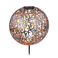 SVJETILJKA SOLARNA  - srebrne boje, Basics, metal (28,5/40cm) - Globo