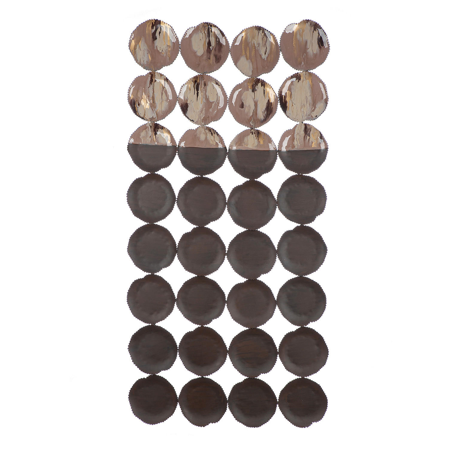 METALLBILD Abstraktes Beige, Hellbraun  - Hellbraun/Beige, Basics, Metall (62/127/2cm)