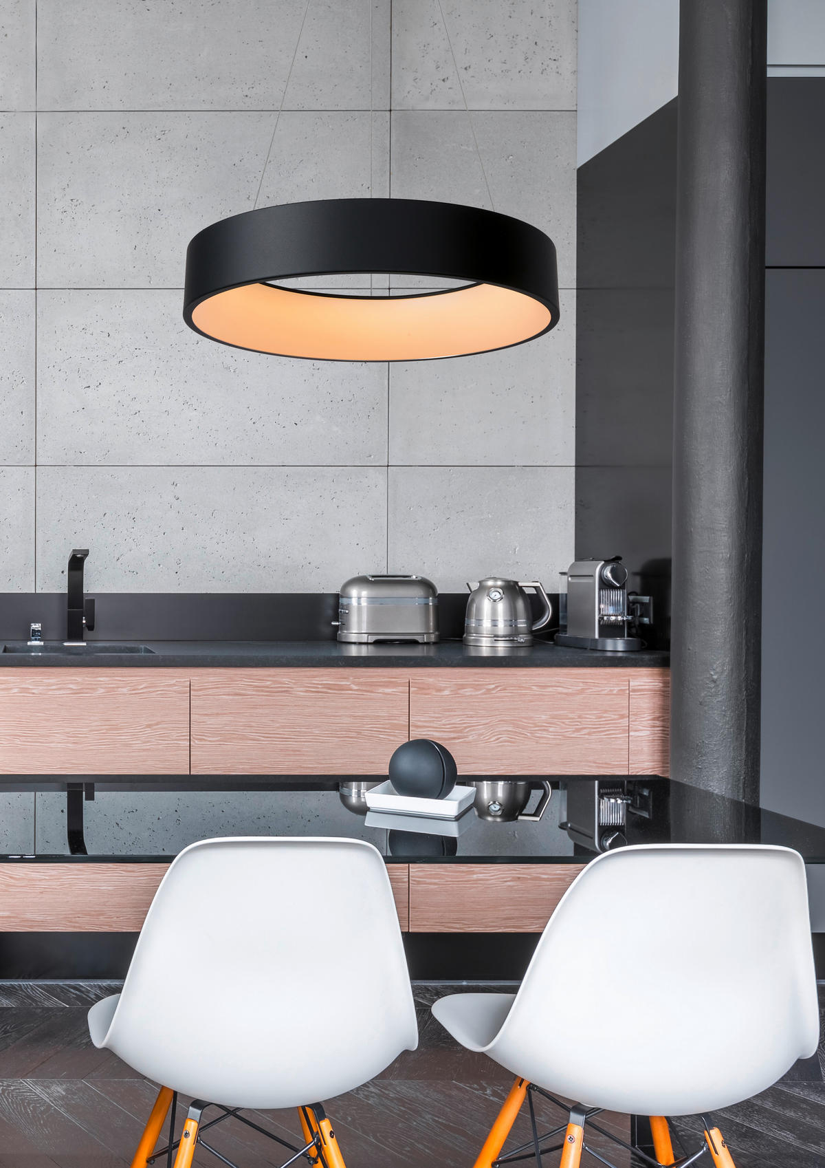 LED-HÄNGELEUCHTE Talowe Led 60/60/142 cm   - Schwarz, Design, Metall (60/60/142cm) - Lucide