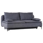 SCHLAFSOFA in Webstoff Dunkelgrau  - Dunkelgrau/Schwarz, Design, Textil/Metall (203/75/100cm) - Carryhome