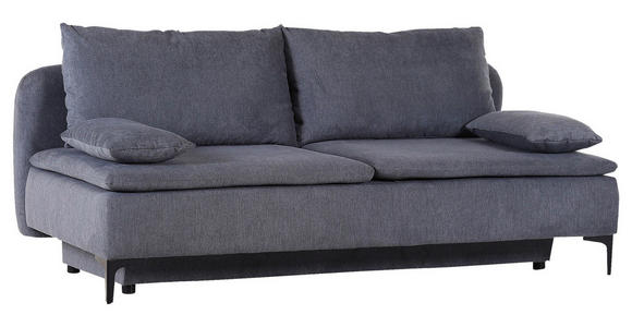 SCHLAFSOFA in Webstoff Dunkelgrau  - Dunkelgrau/Schwarz, Design, Textil/Metall (203/75/100cm) - Carryhome