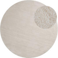 WEBTEPPICH Wohnzimmer 80 cm Fiona Creme rund  - Creme, KONVENTIONELL, Textil (80cm) - Novel
