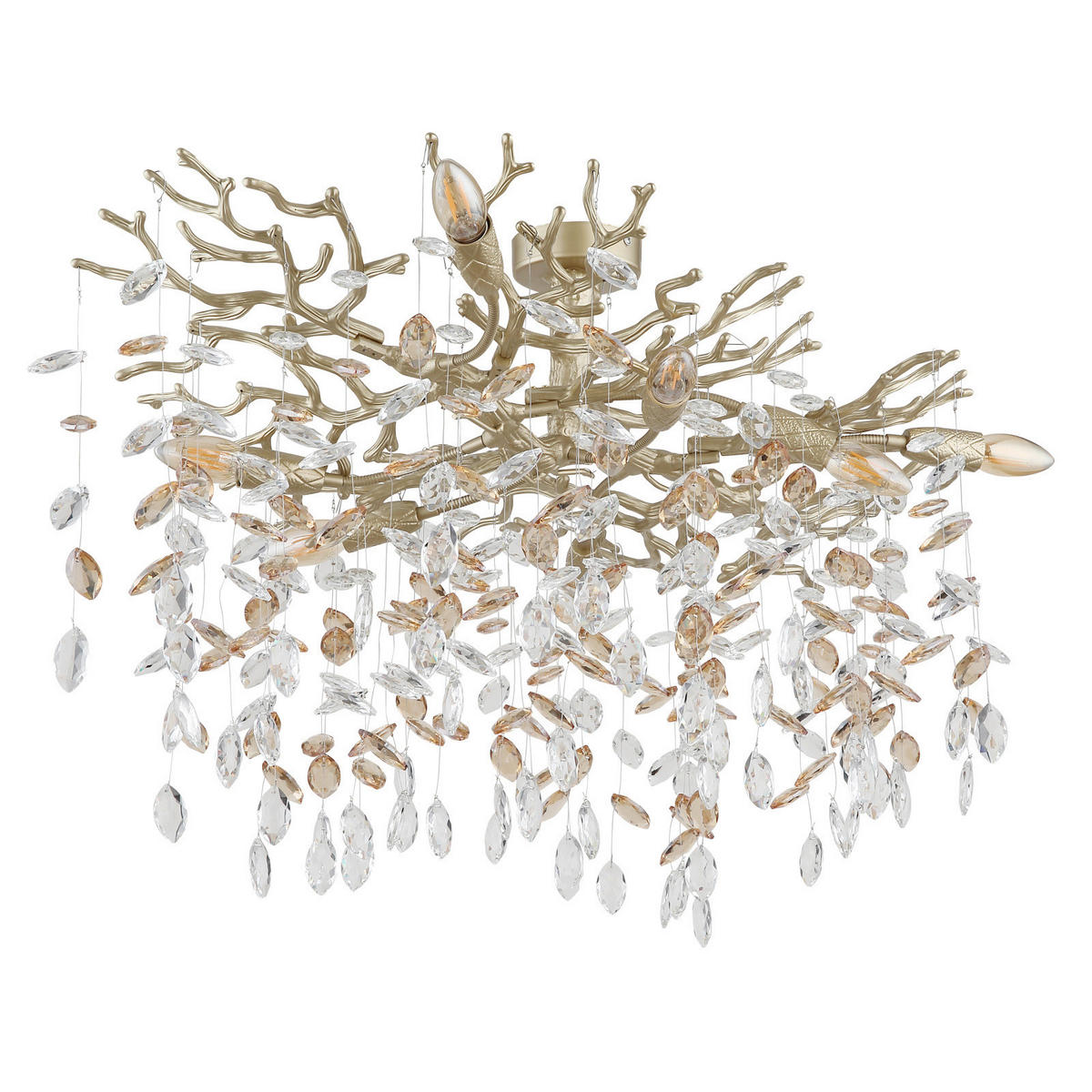 Plafonieră    85/50/50 cm  - străveziu/auriu, Basics, sticlă/metal (85/50/50cm)