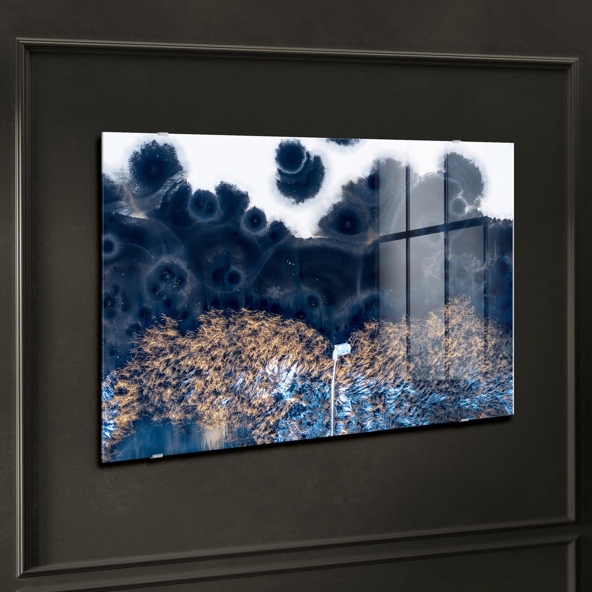 GLASBILD Landschaft & Natur, Abstraktes 120/80 cm  - Multicolor, Basics, Glas/Papier (120/80cm)