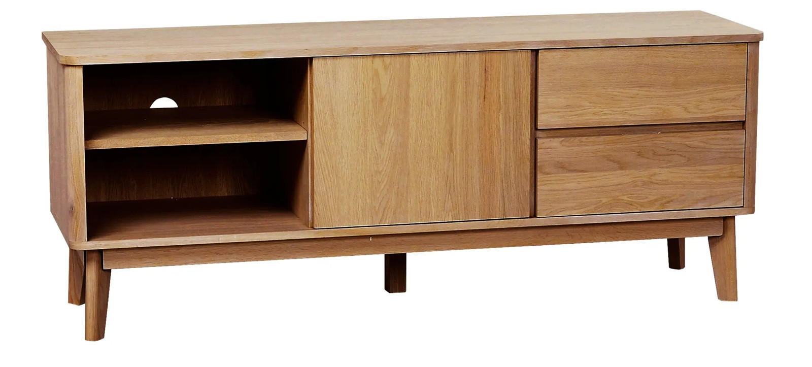 TV-MÖBEL i faner ek ekfärgad  - ekfärgad, Design, trä (152/60/42cm) - Rowico