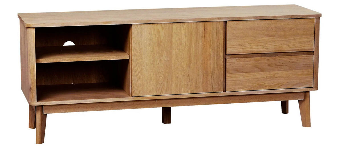 TV-MÖBEL i faner ek ekfärgad  - ekfärgad, Design, trä (152/60/42cm) - Rowico