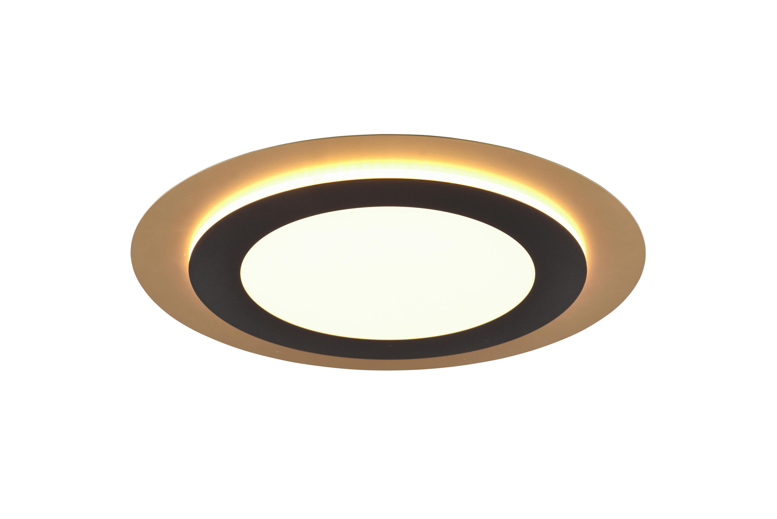 LED-DECKENLEUCHTE  45/4,2 cm    - Goldfarben/Schwarz, Basics, Metall (45/4,2cm) - Trio Leuchten