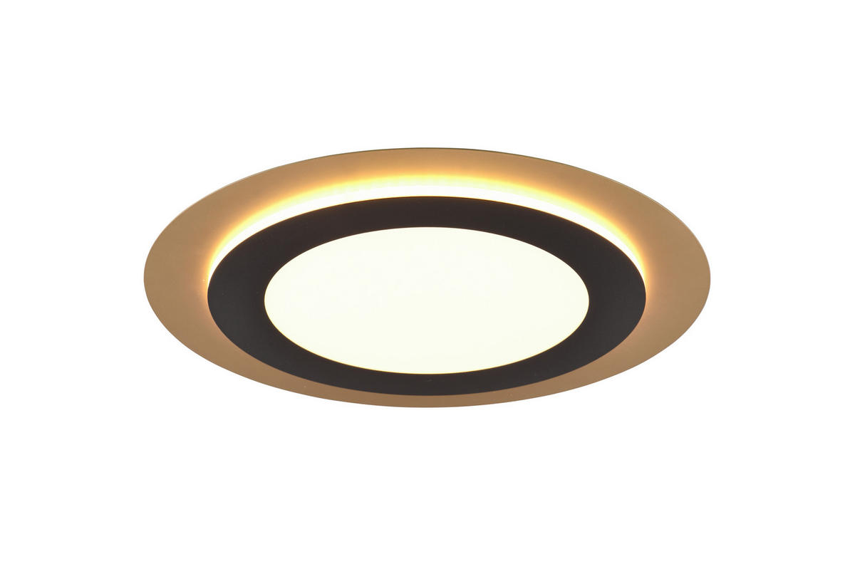 LED-DECKENLEUCHTE  45/4,2 cm    - Goldfarben/Schwarz, Basics, Metall (45/4,2cm) - Trio Leuchten