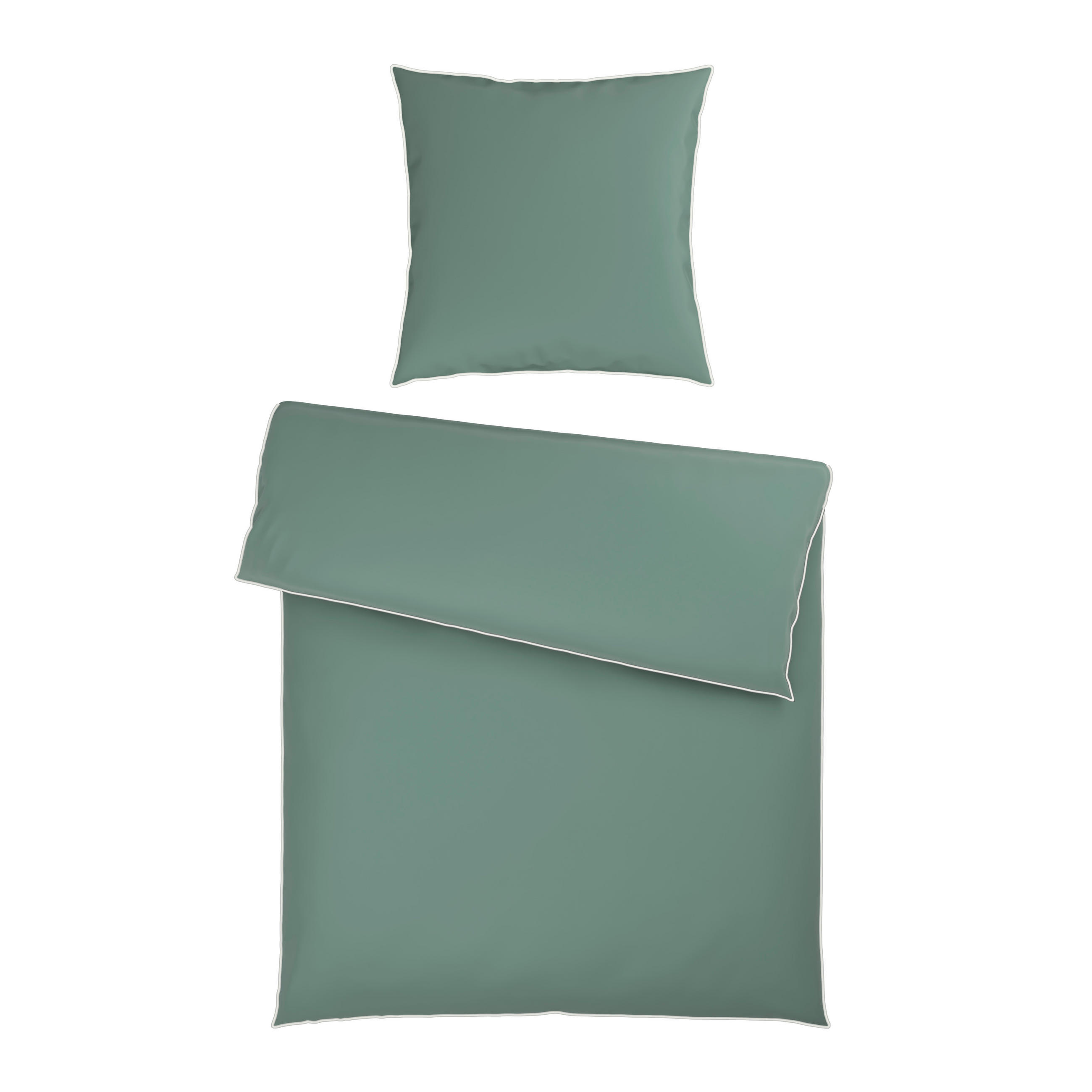BETTWÄSCHE Calla Flachgewebe 155/220 cm  - Salbeigrün, Basics, Textil (155/220cm) - Dieter Knoll