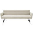 SITZBANK 216/86/68 cm Cord Naturfarben Metall  - Schwarz/Naturfarben, Design, Textil/Metall (216/86/68cm) - Dieter Knoll
