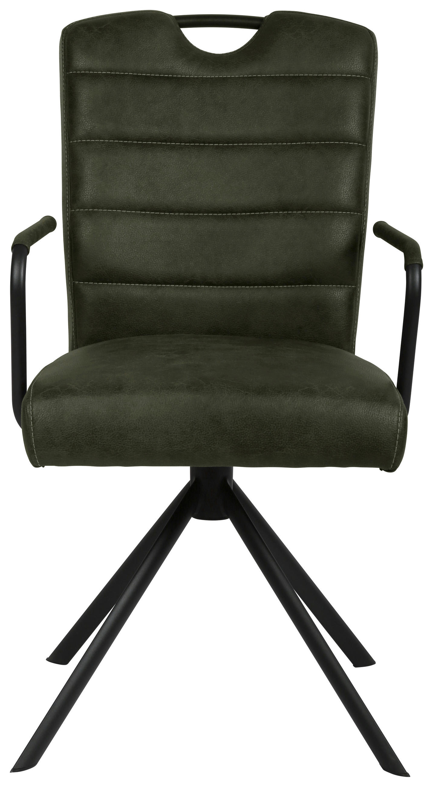 ŽIDLE S PODRUČKAMI, mikrovlákno, černá, tmavě zelená - černá/tmavě zelená, Design, kov/textil (50/92,5/62cm) - Ambia Home