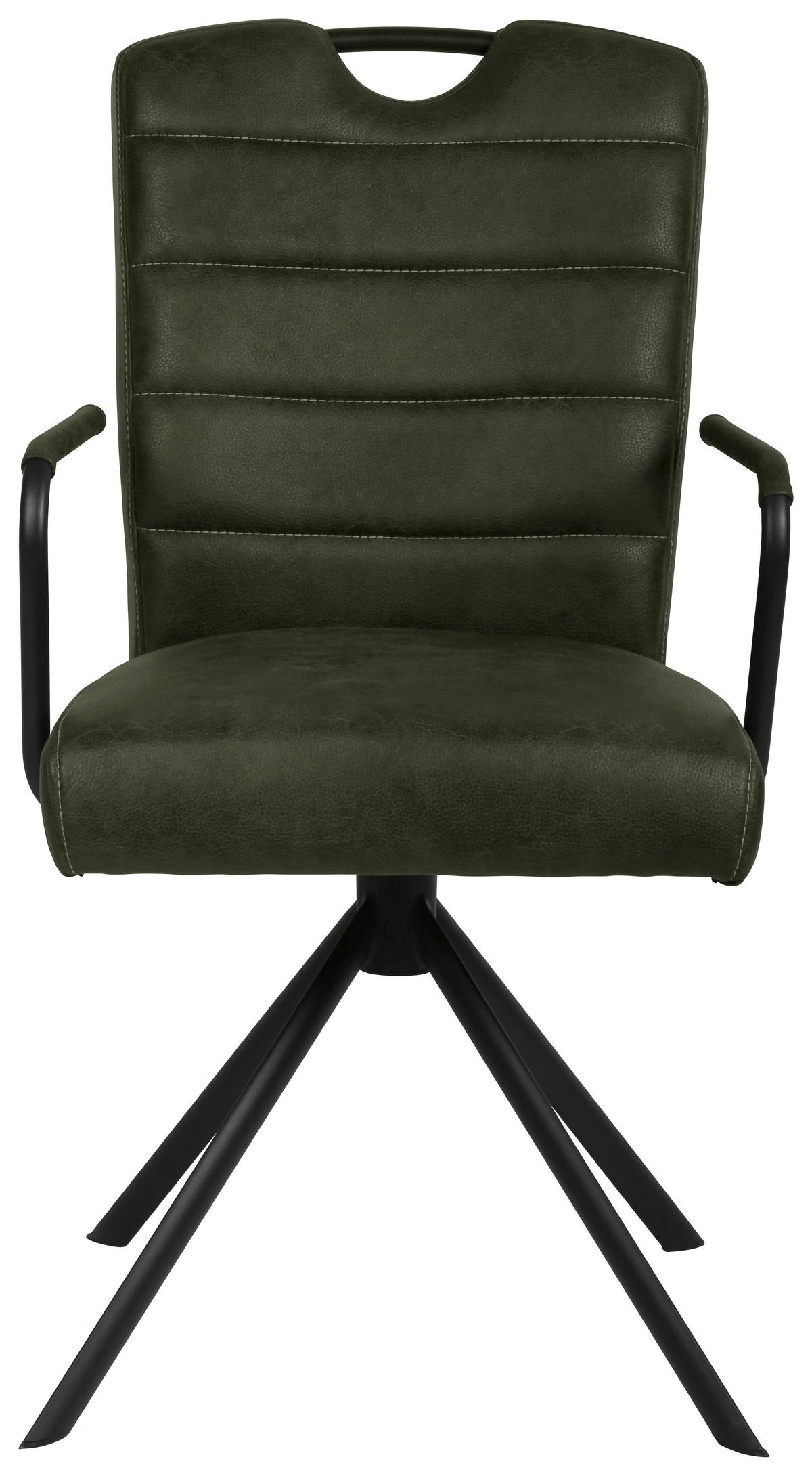 ŽIDLE S PODRUČKAMI, mikrovlákno, černá, tmavě zelená - černá/tmavě zelená, Design, kov/textil (50/92,5/62cm) - Ambia Home