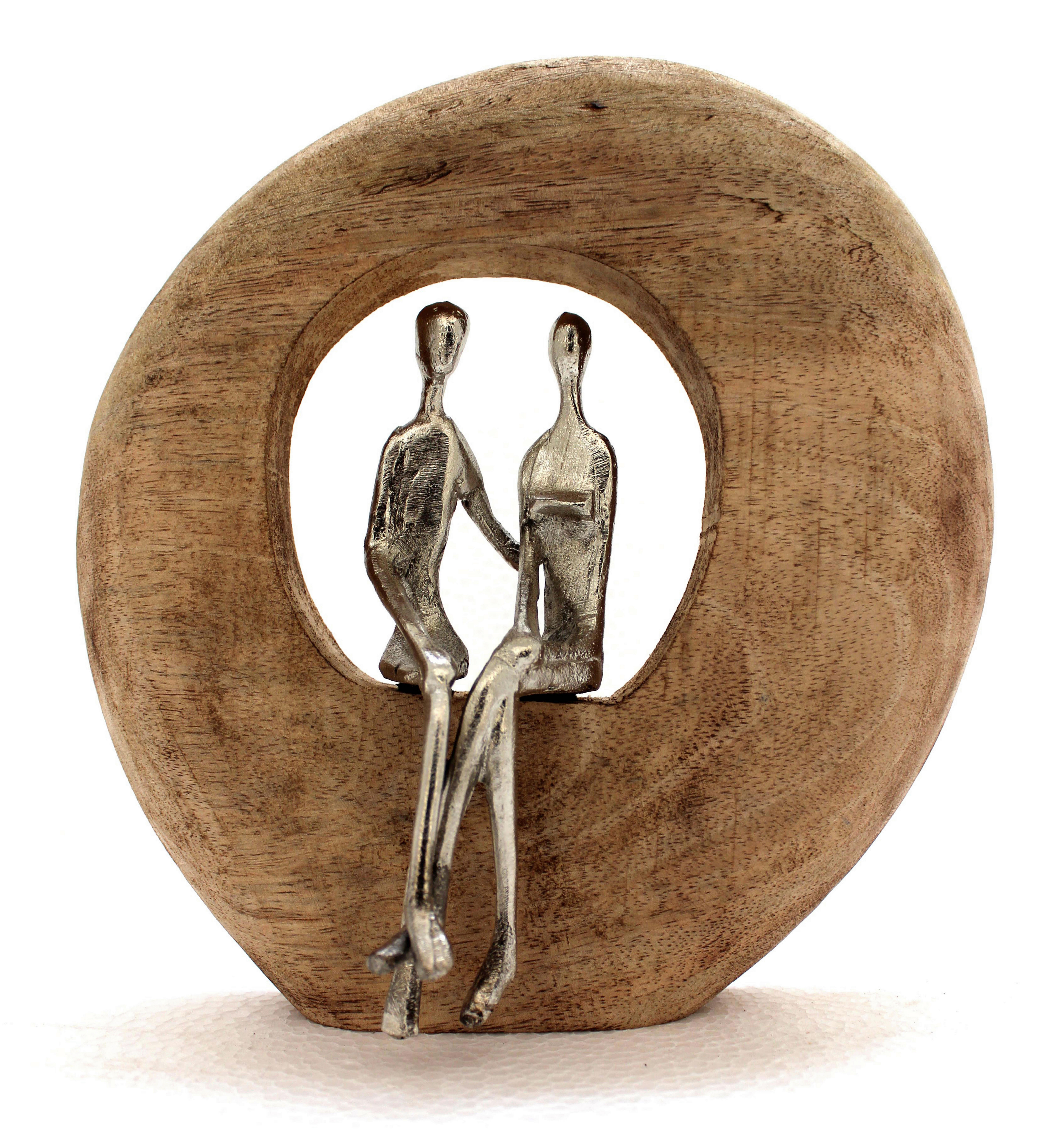 SOŠKA - barvy stříbra/přírodní barvy, Lifestyle, kov/dřevo (24/25/9cm) - Ambia Home