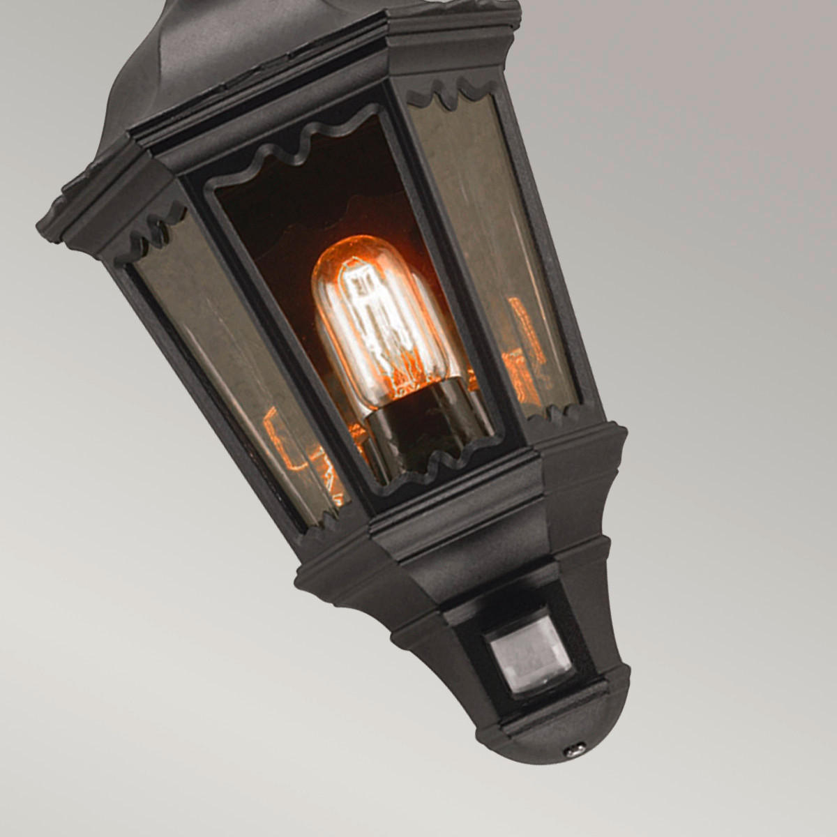 AUSSENWANDLEUCHTE - Schwarz, Konventionell, Glas/Metall (49,5/26/14cm) - Elstead Lighting