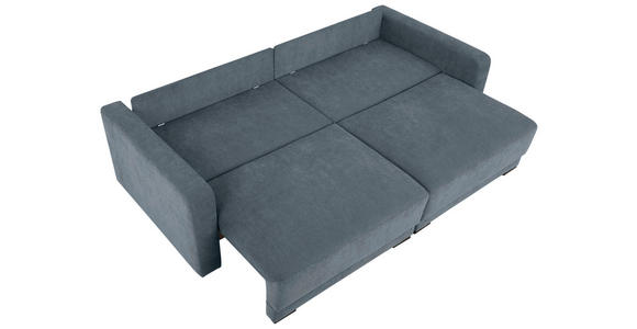 2-SITZER-SOFA in Chenille Blau  - Blau/Schwarz, KONVENTIONELL, Kunststoff/Textil (233/90/110cm) - Carryhome