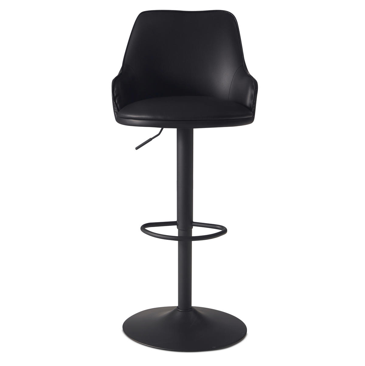 BARSKI STOL, črna  - črna, Design, kovina/tekstil (45/106/45cm) - MID.YOU