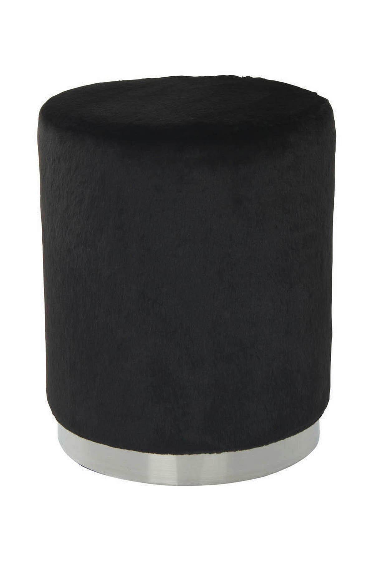 HOCKER Schwarz  - Schwarz, MODERN, Kunststoff (36/44/36cm) - Kayoom