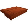 SCHLAFSOFA Webstoff Rostfarben  - Rostfarben/Schwarz, KONVENTIONELL, Holz/Kunststoff (199/88/88cm) - Carryhome