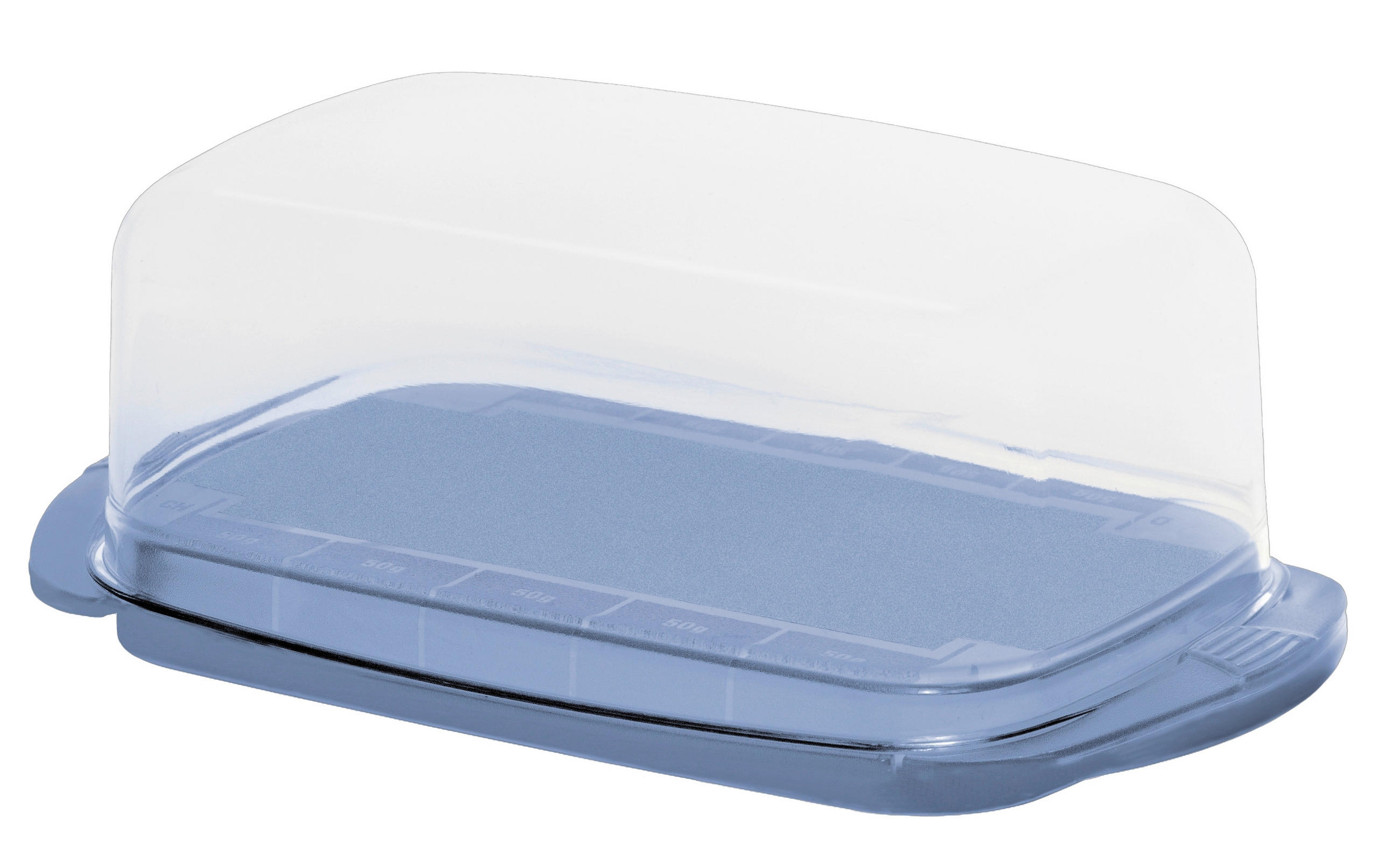 BUTTERDOSE Kunststoff  - Blau, Basics, Kunststoff (18/6.5/9.5cm) - Rotho