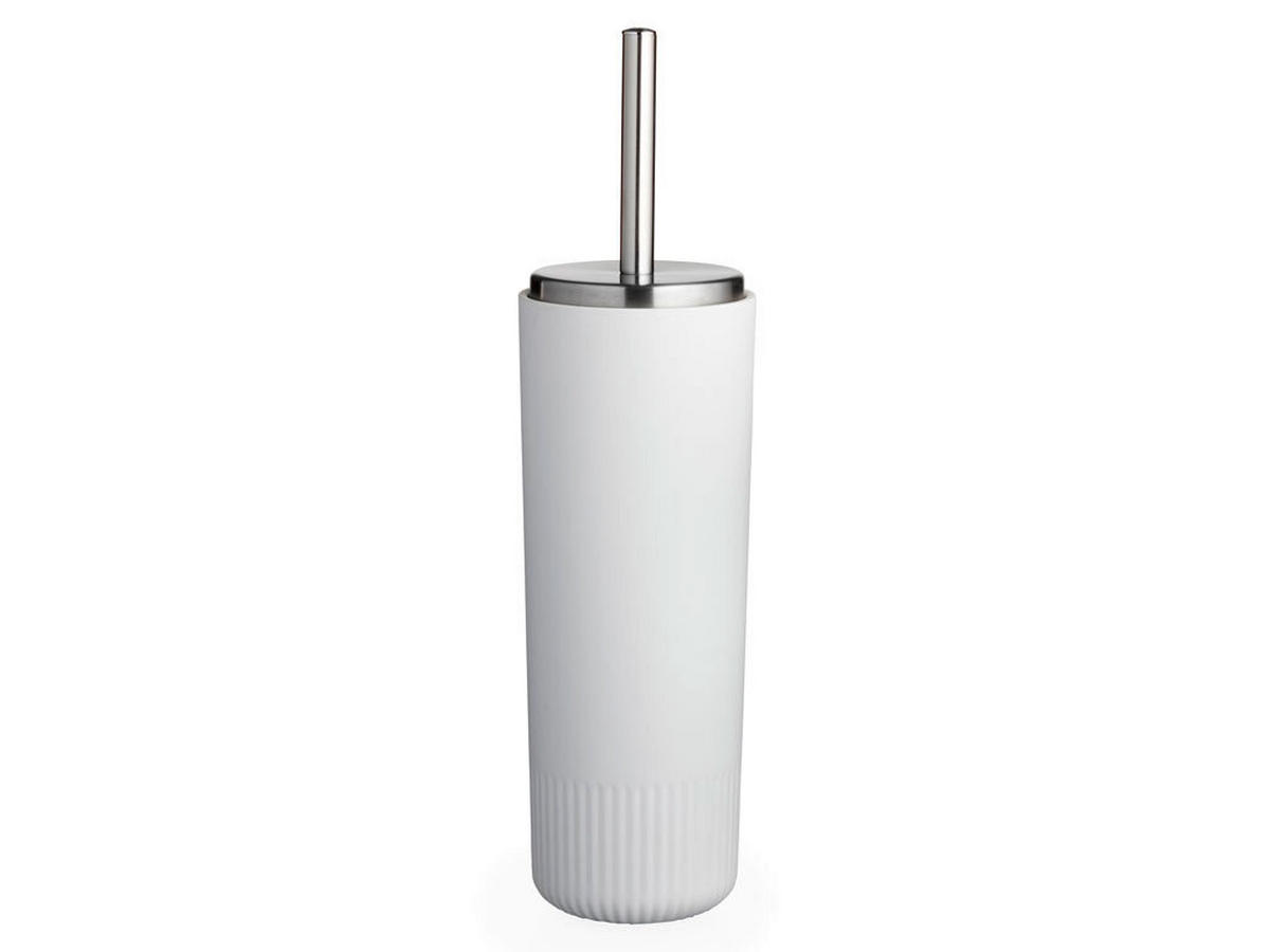 WC-BÜRSTE in Metall  Kunststoff   - Weiß, Trend, Kunststoff/Metall (11/30cm)