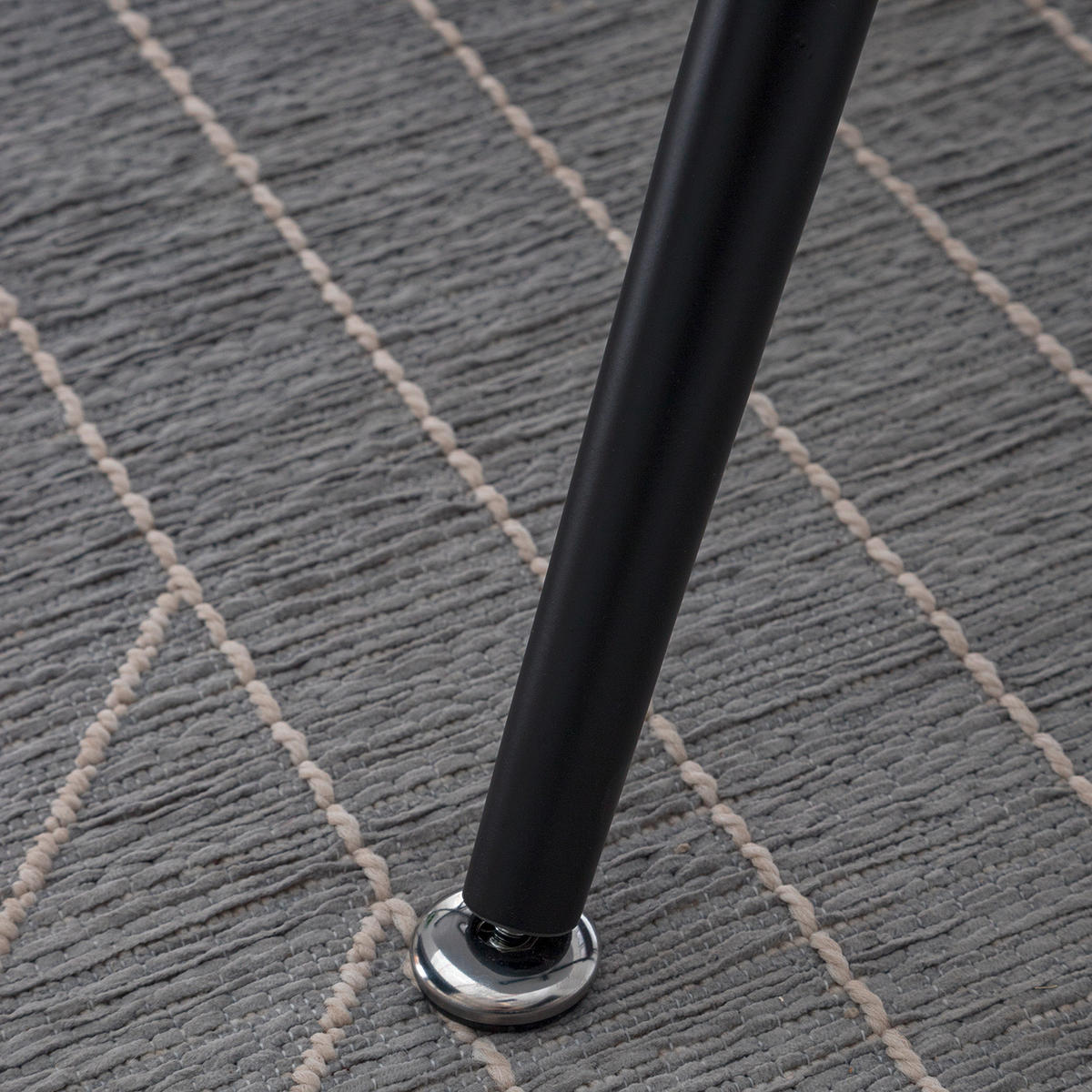 MATBORD i metall, glas, keramik 175/85/75 cm   - svart/grå, Modern, metall/glas (175/85/75cm) - Novel