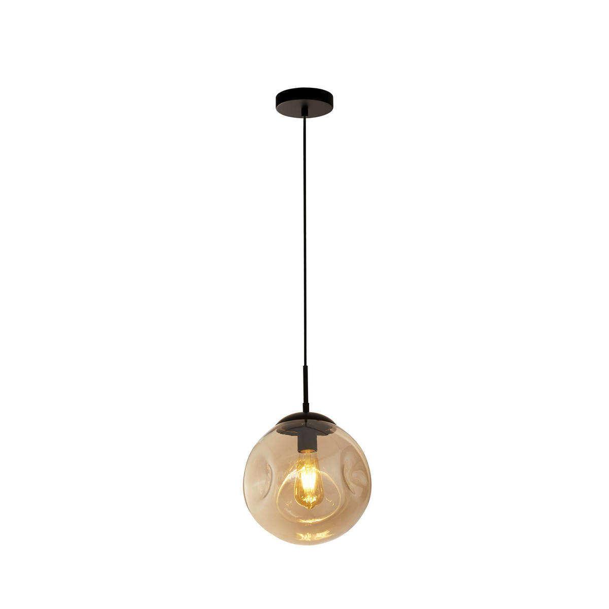 VISEČA SVETILKA  Punch      25/36 cm     60 W  - črna, Basics, kovina/steklo (25/36cm)