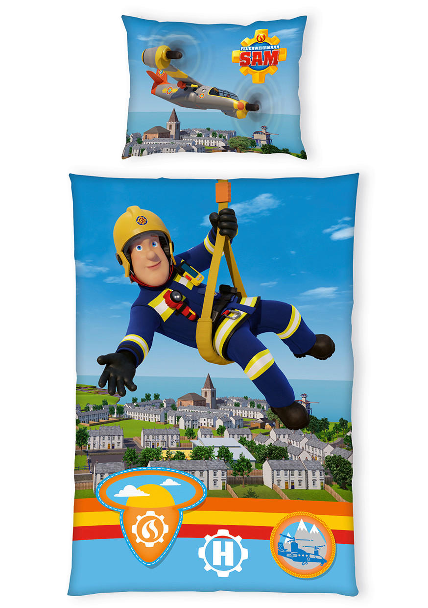 BETTWÄSCHE Feuerwehrmann Sam Bettwäsche 140/200 cm  - Multicolor, Basics, Textil (140/200cm) - Herding