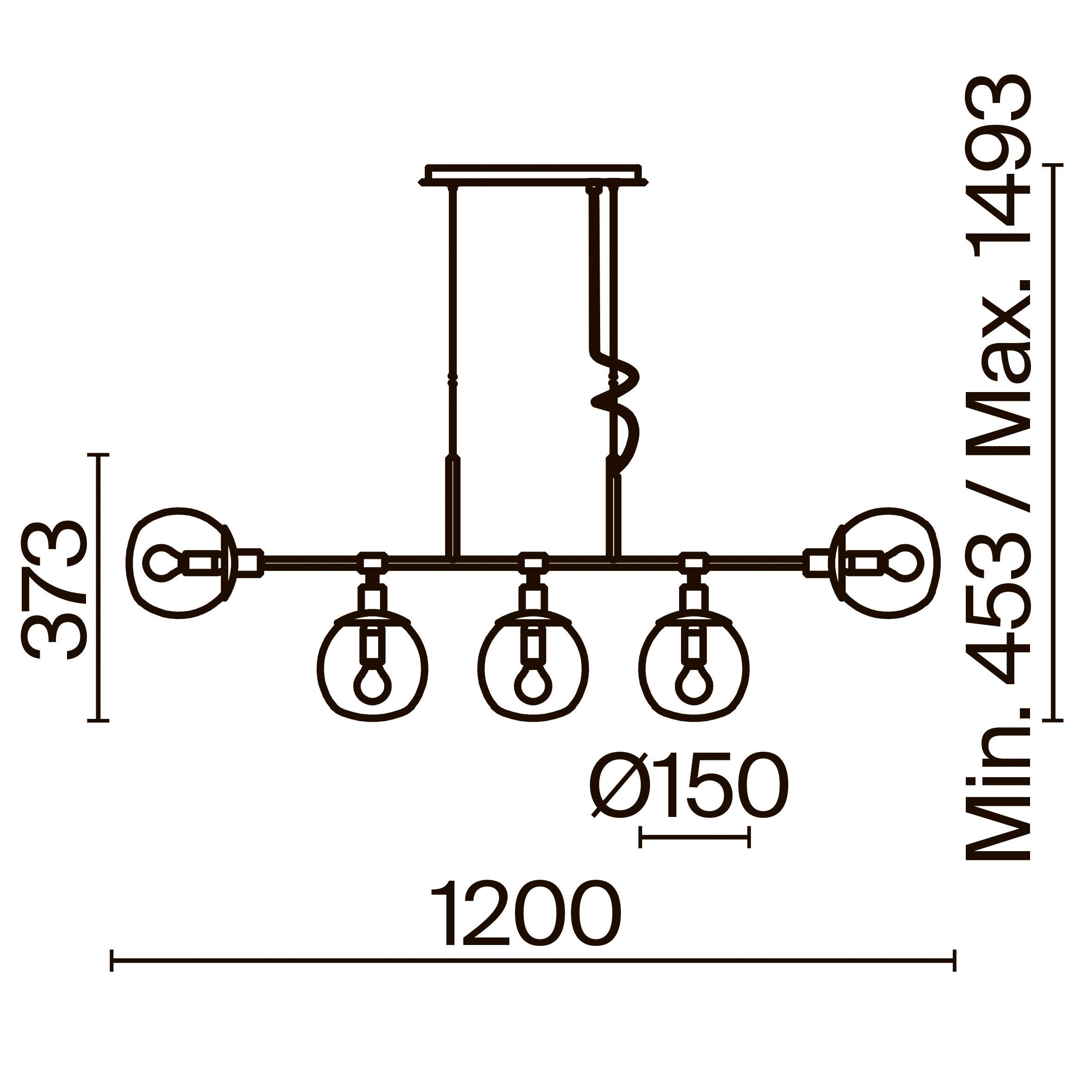 PENDELLEUCHTE  120/37,3/15 cm   - Messingfarben, Trend, Glas/Metall (120/37,3/15cm) - MAYTONI