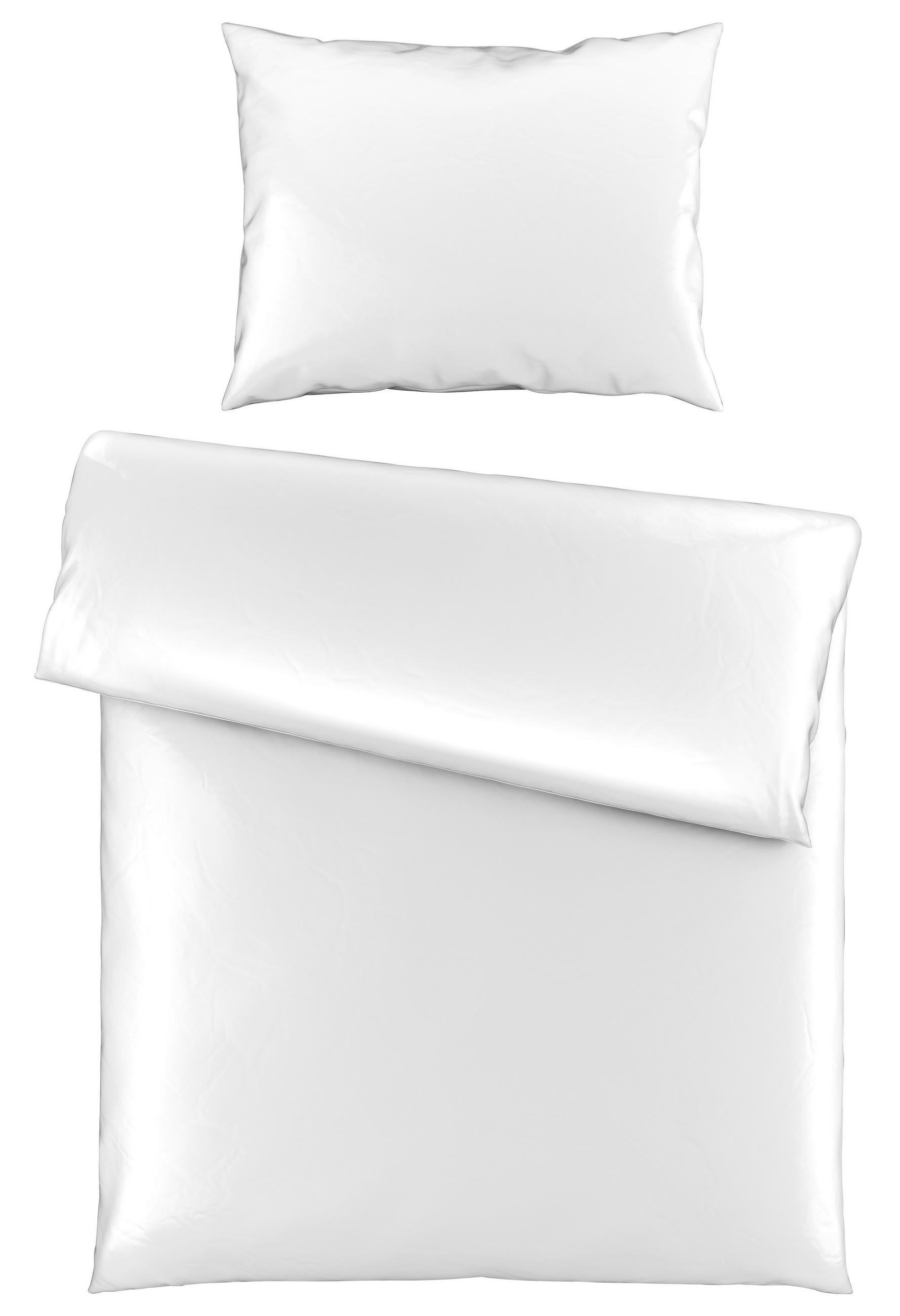 POSTEĽNÁ BIELIZEŇ, satén, biela, 140/220 cm - biela, Basics, textil (140/220cm) - Novel