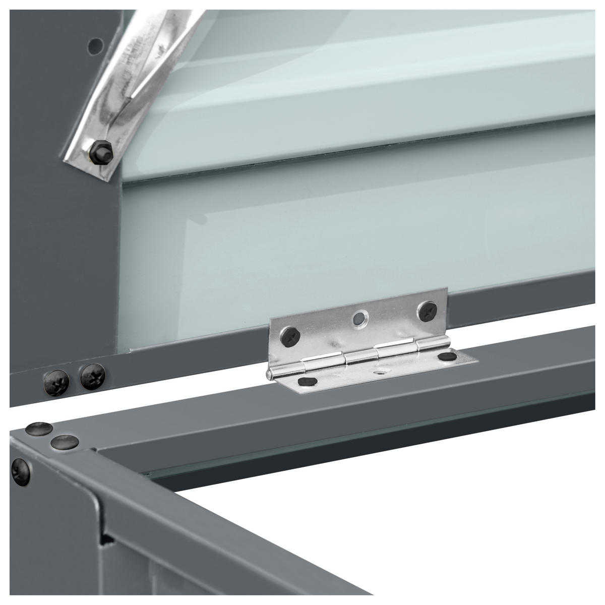 MÜLLTONNENBOX - Anthrazit, KONVENTIONELL, Metall (80/80/122cm) - Ambia Garden