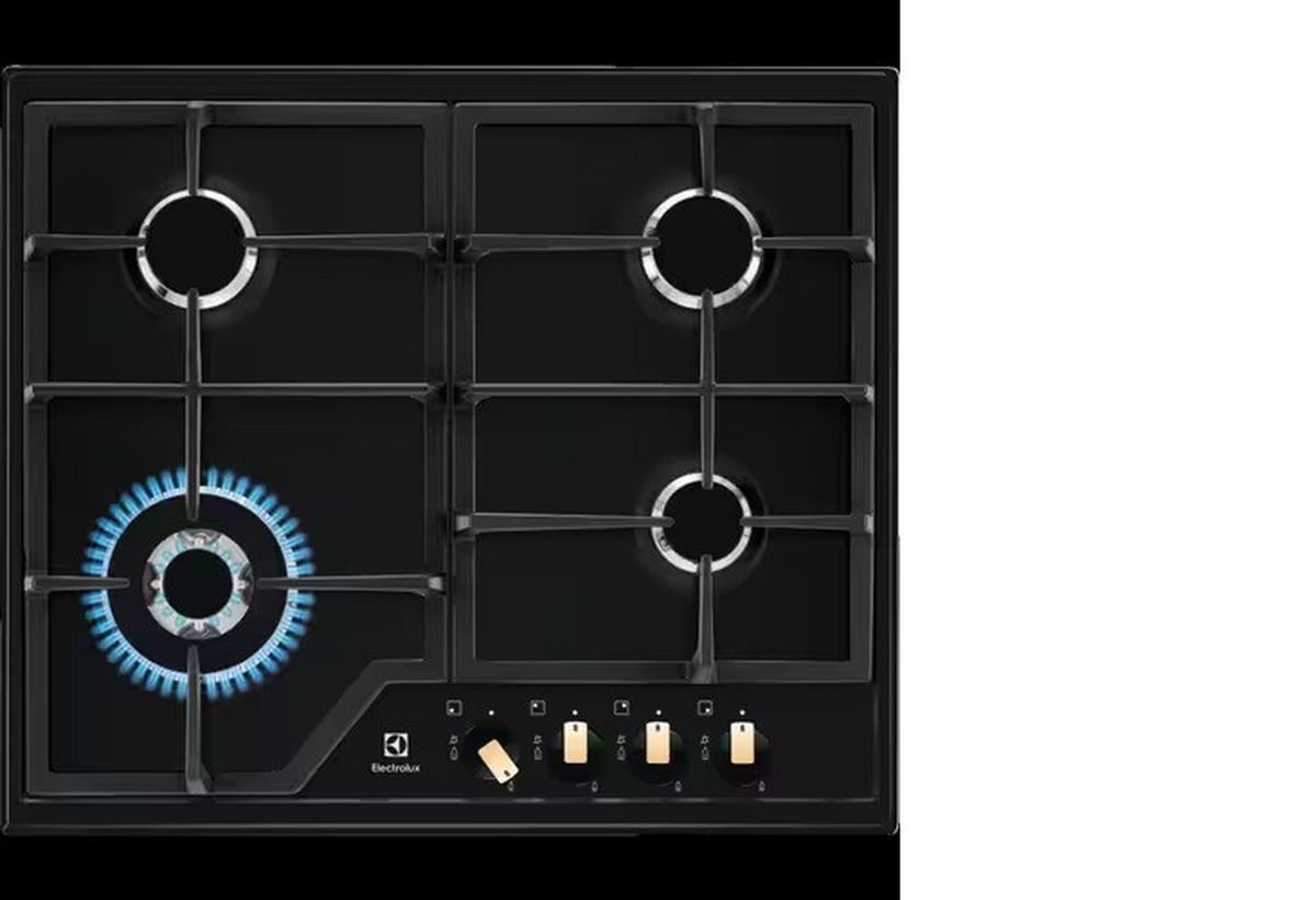 PLITĂ PE GAZ - negru, Design - Electrolux