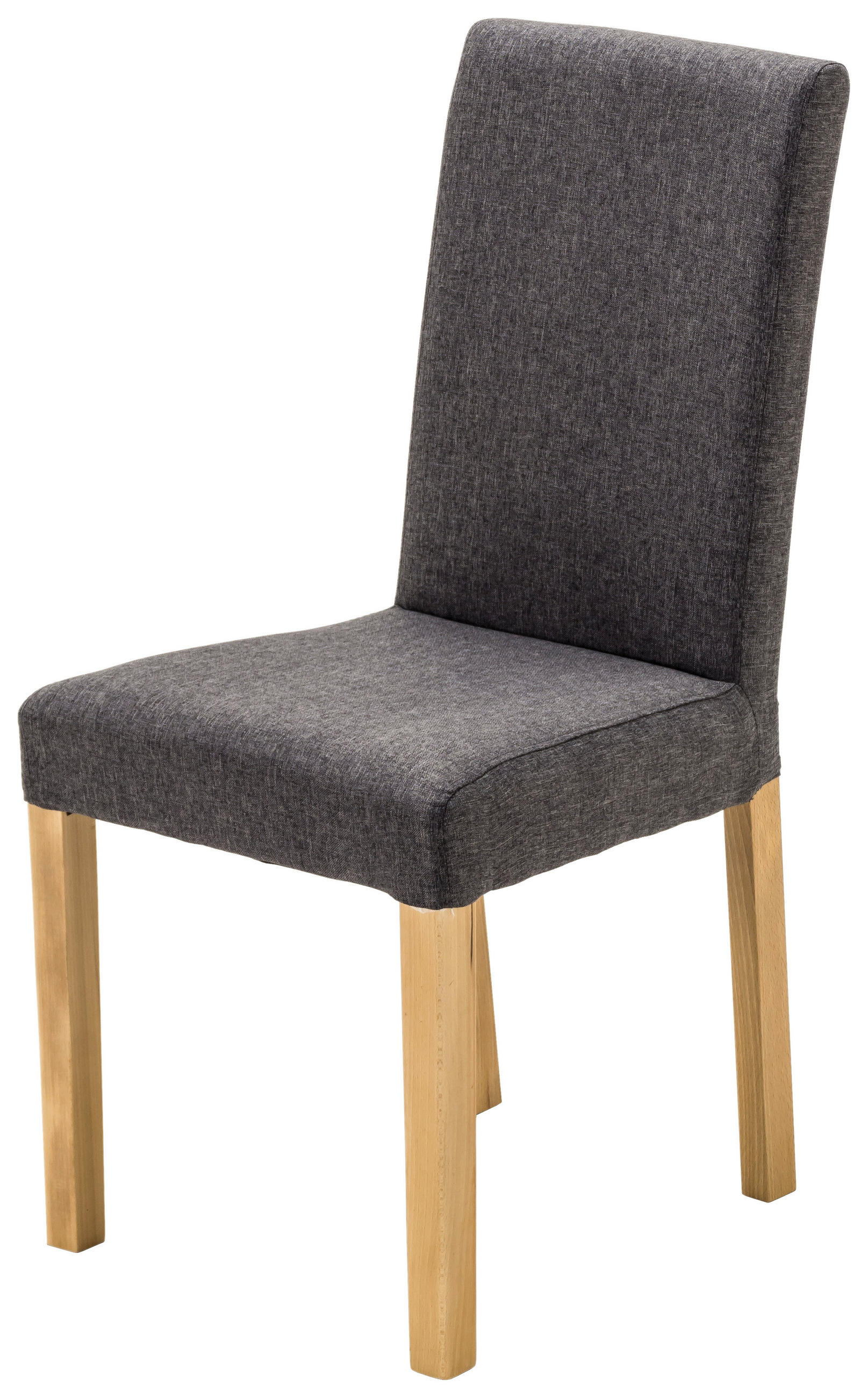 STUHL Webstoff Anthrazit, Eichefarben  - Eichefarben/Anthrazit, KONVENTIONELL, Holz/Textil (44/92/57cm) - Carryhome