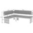 ECKBANK Mikrofaser Eiche massiv Anthrazit, Eichefarben - Eichefarben/Anthrazit, Design, Holz/Textil (205/155cm) - Valdera