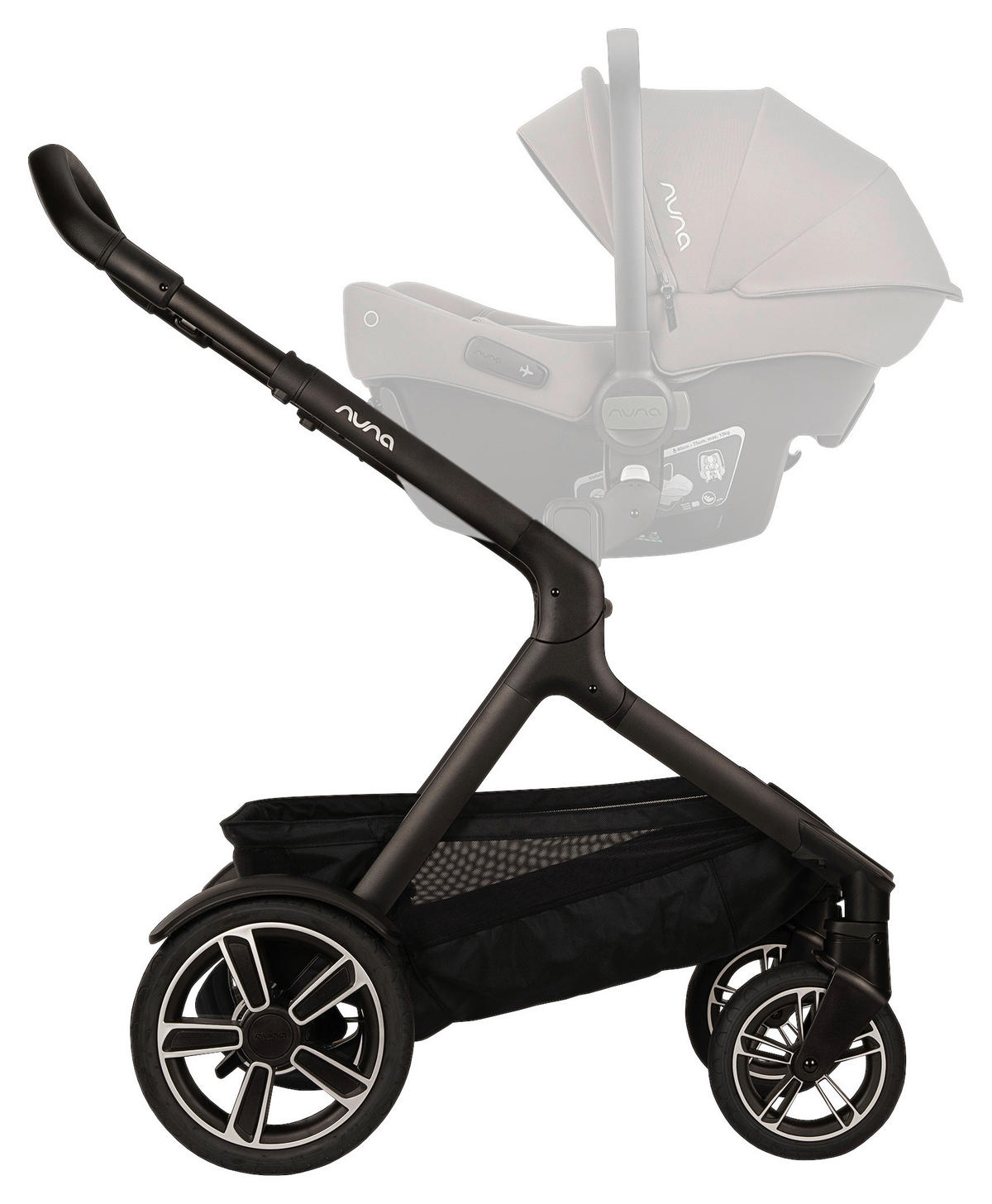 GESCHWISTERWAGEN DEMI NEXT  - Schwarz/Grau, Basics, Textil/Metall (98/62/112cm) - Nuna