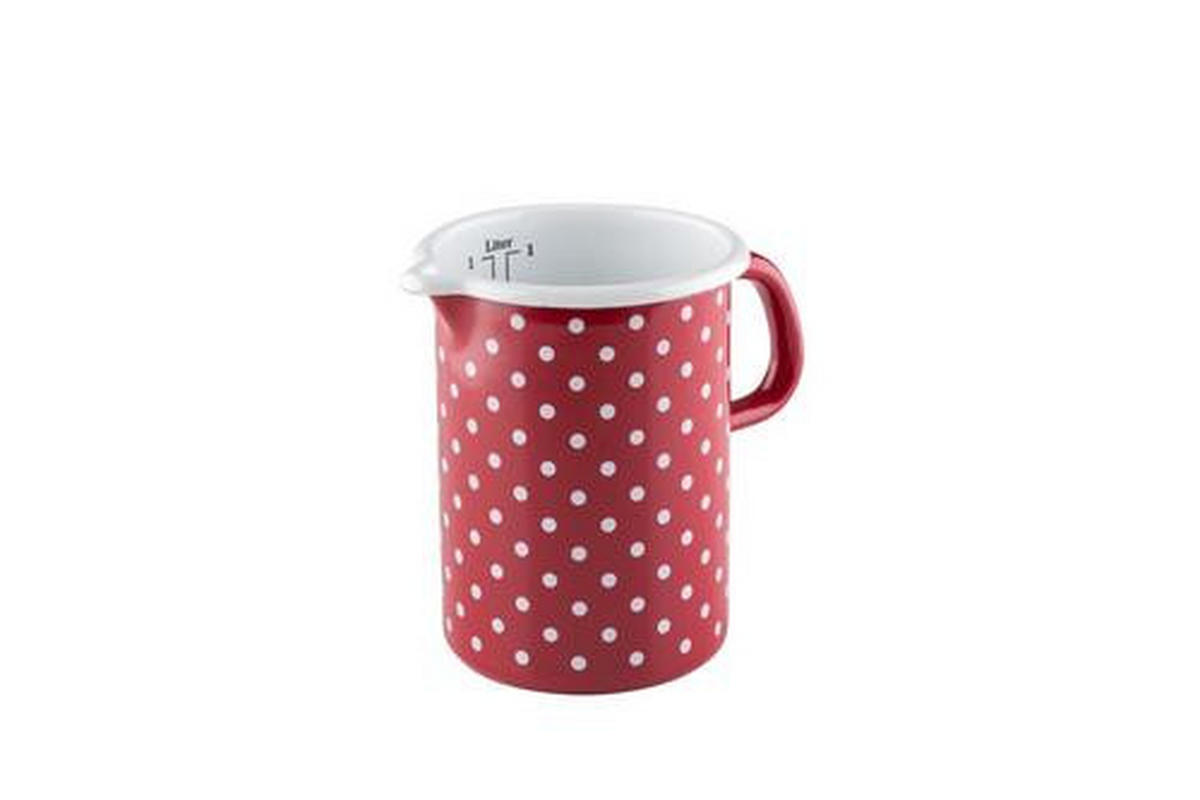 MJERNA POSUDA Pünktchen Rot  - bijela/crvena, Lifestyle, metal (10cm) - Riess
