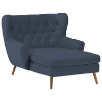 XXL-SESSEL - Dunkelblau, Design, Holz/Textil (120/101/165cm) - Stylife