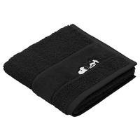 GÄSTETUCHSET Sleepy Snoopy Schwarz 2-teilig 30/50 cm  - Schwarz, Basics, Textil (30/50cm) - Vossen