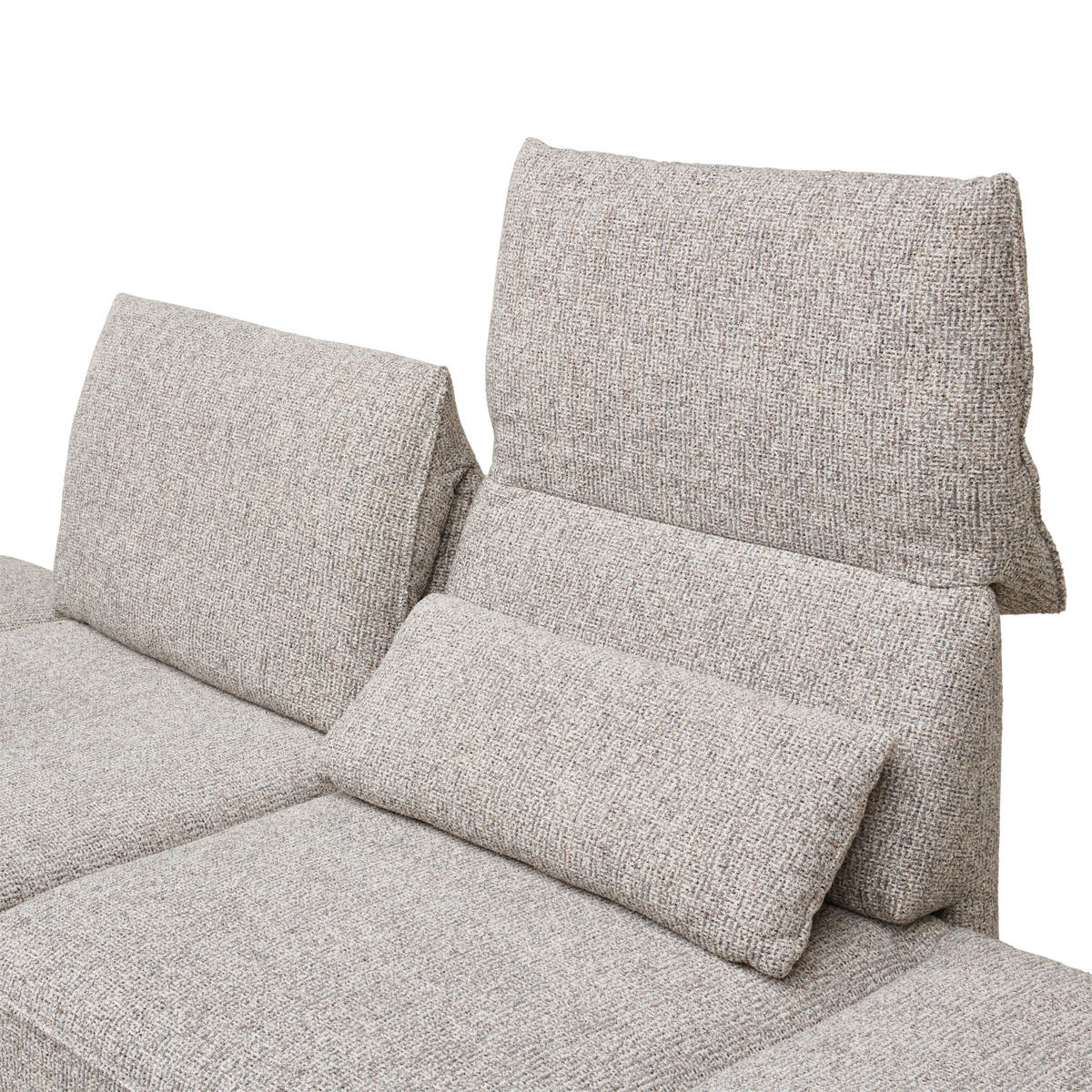 ECKSOFA in Chenille Beige  - Beige/Schwarz, Design, Holz/Textil (132/240cm) - Koinor