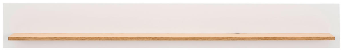 NÁSTĚNNÁ POLICE, dub, bílá, barvy dubu, 160/20/16 cm - bílá/barvy dubu, Design, dřevo/kompozitní dřevo (160/20/16cm) - MID.YOU