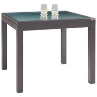 KERTI ASZTAL 90-180/90/75 cm   - antracit, Design, Üveg/fém (90-180/90/75cm) - Ambia Garden