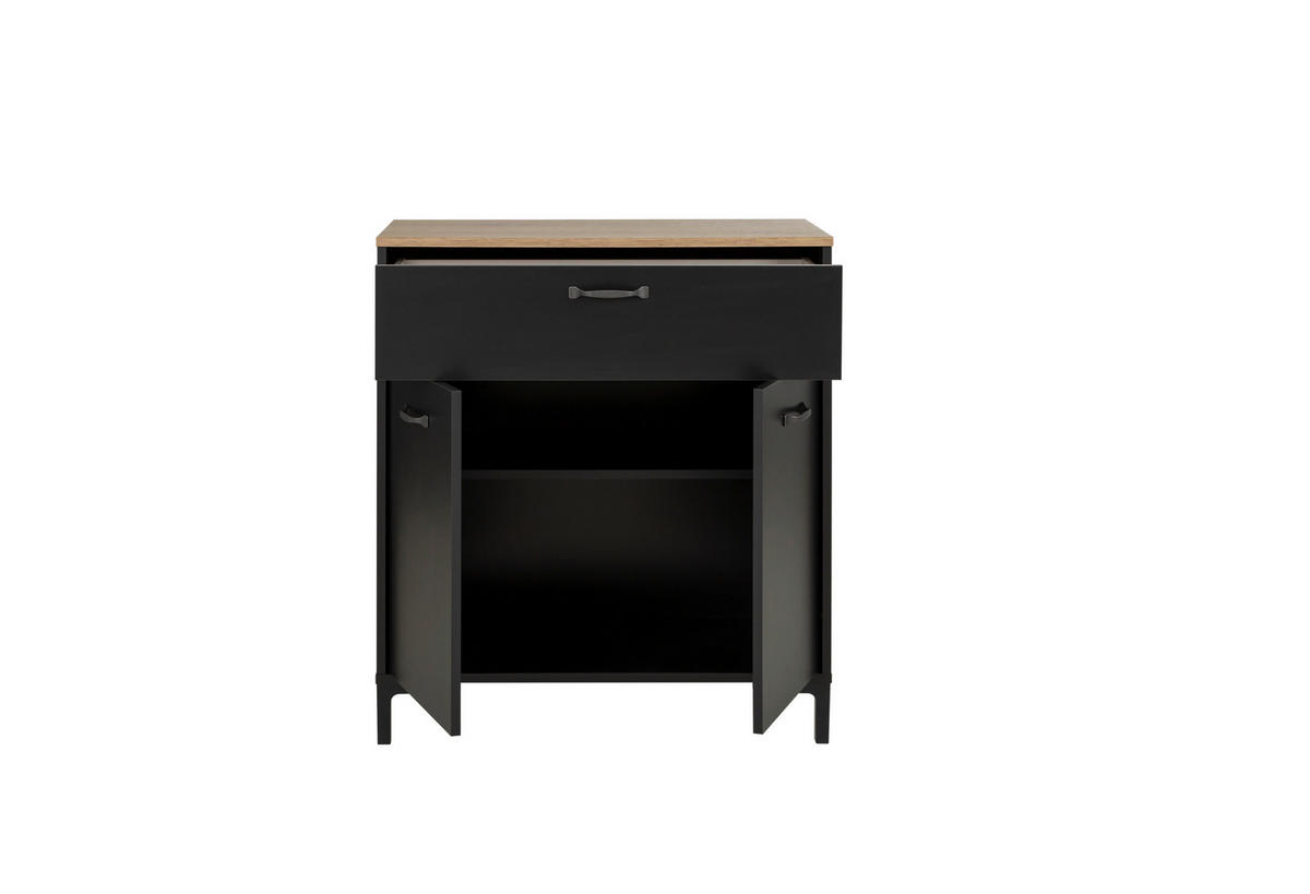 KÜCHENUNTERSCHRANK 81/90/41 cm  in  - Schwarz, Trend, Holzwerkstoff/Kunststoff (81/90/41cm) - MID.YOU