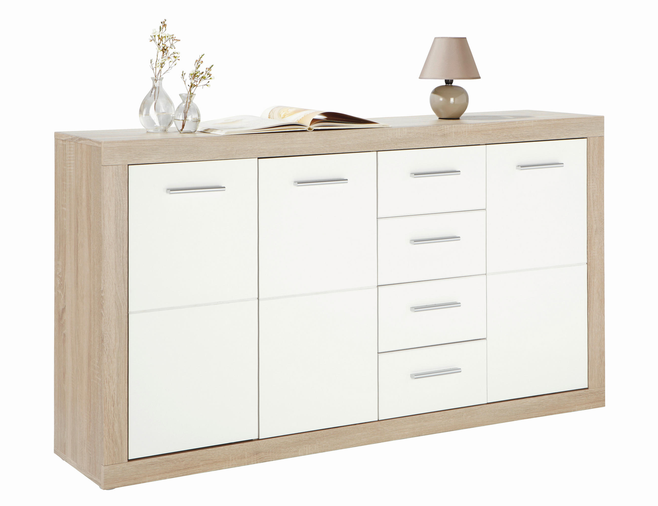 KOMMODE  in 152/88/37 cm  - Silberfarben/Alufarben, Design, Holz/Holzwerkstoff (152/88/37cm) - Xora