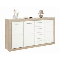 COMODĂ 152/88/37 cm  - stejar Sonoma/argintiu, Design, plastic/lemn (152/88/37cm) - Xora