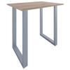 BARTISCH in Metall, Holzwerkstoff 110/102/80 cm   - Silberfarben/Sonoma Eiche, Konventionell, Holzwerkstoff/Metall (110/102/80cm)