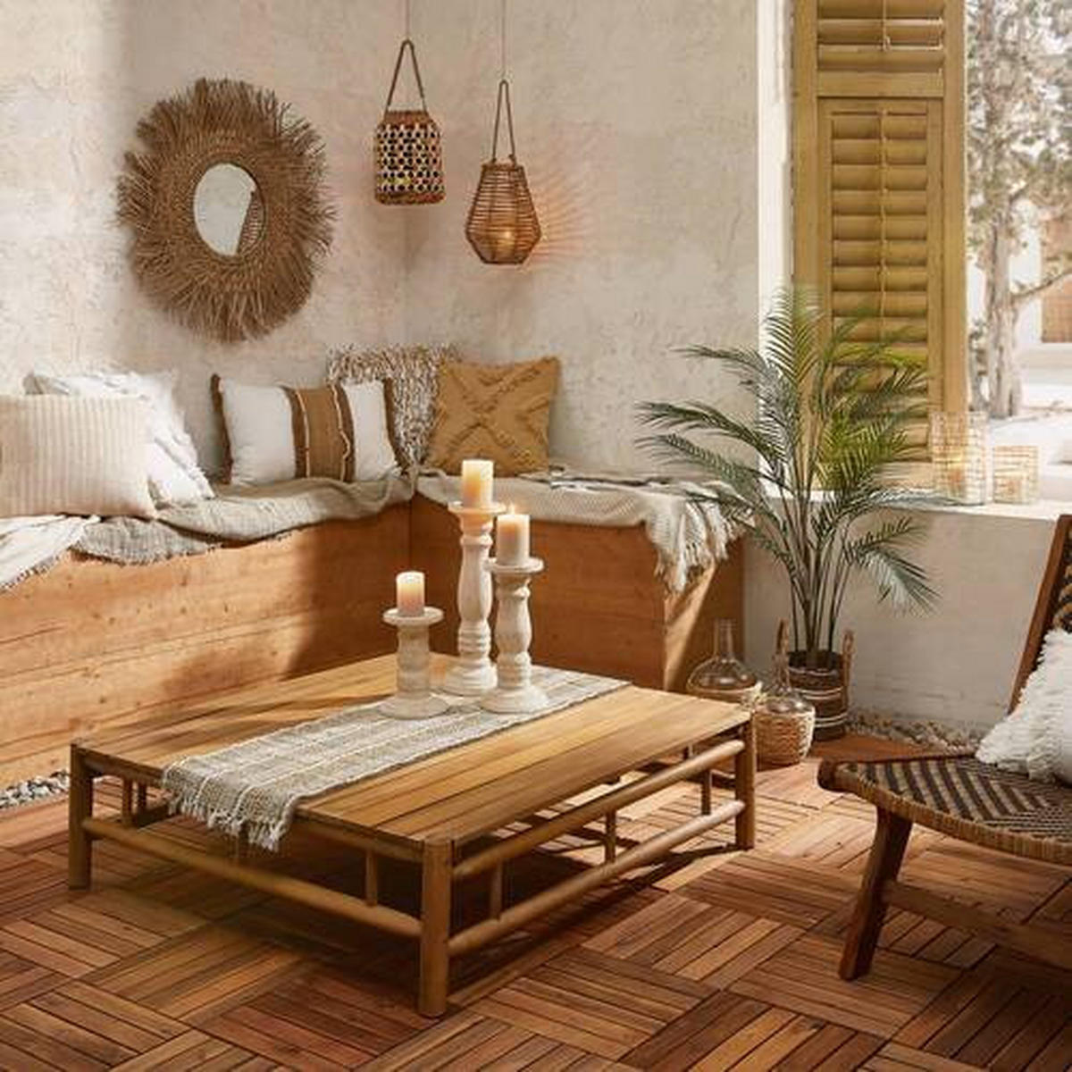 TISCHLÄUFER  - Braun, Natur, Naturmaterialien/Textil (35,00/0,02/220,00cm)