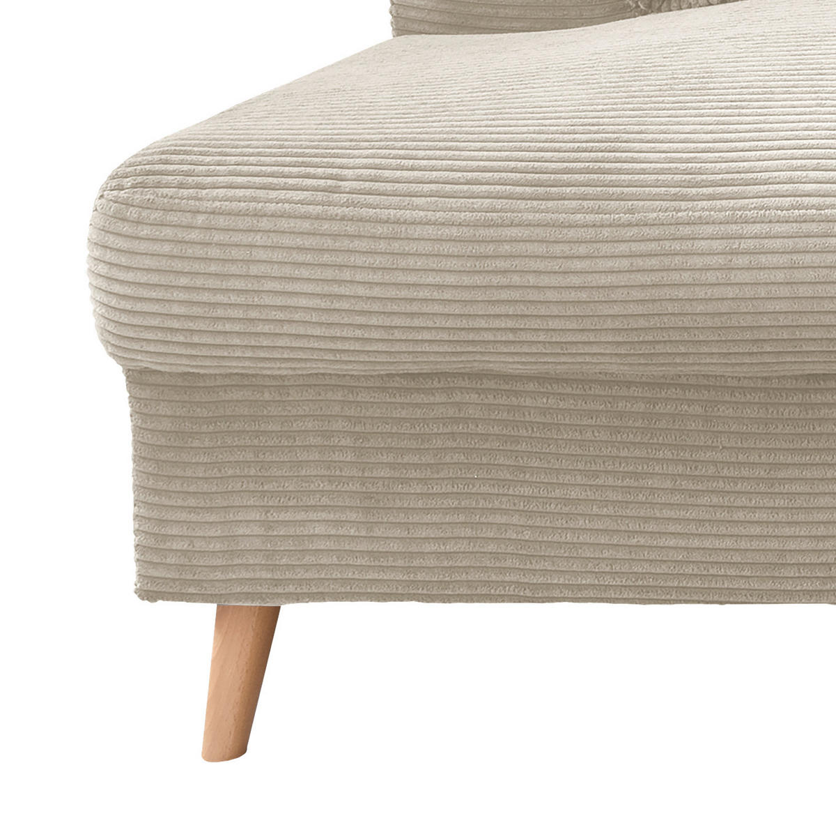 WOHNLANDSCHAFT in Cord Beige  - Beige/Naturfarben, KONVENTIONELL, Holz/Textil (200/301/150cm) - P & B