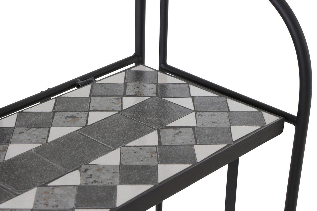 PFLANZTISCH  - Schwarz, KONVENTIONELL, Keramik/Metall (62/142/29cm) - Siena Garden
