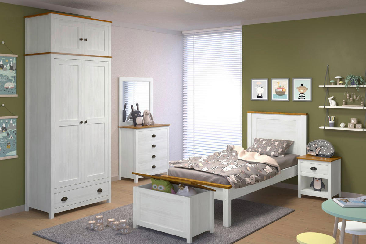 KOMMODE  in 80/85/41 cm  - Messingfarben/Weiß, Natur, Holz/Metall (80/85/41cm) - Livetastic