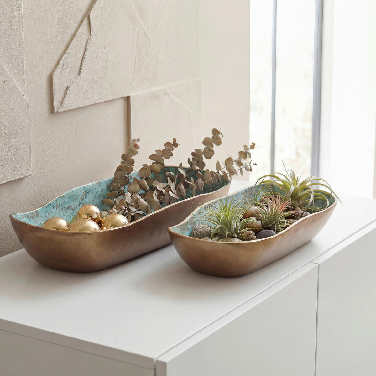 OKRASNA SKLEDA     40/16/8 cm         - zlate barve, Design, kovina (40/16/8cm) - Livetastic